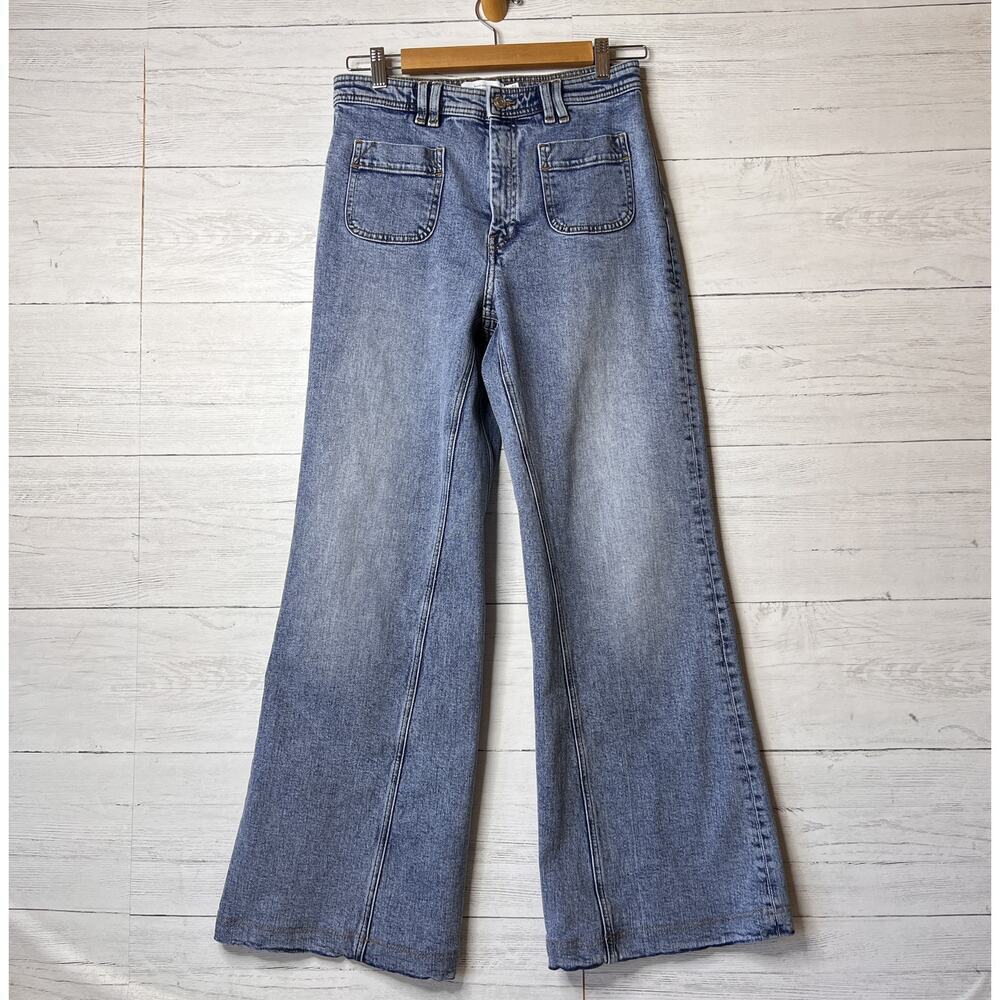 Paris Atelier & Other Stories Jeans Womens Size 29 Patch Pockets Wide Leg